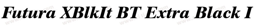 Futura XBlkIt BT Extra Black Italic字体转换